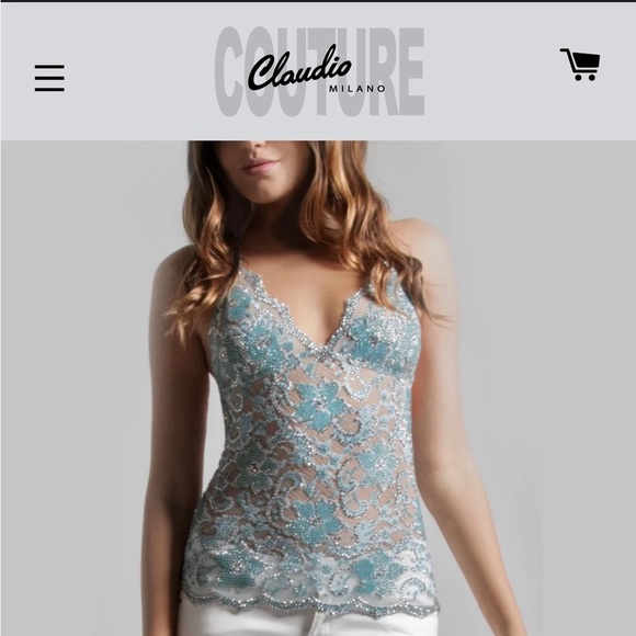 Claudio Milano /Blue swarski crystal top - Picture 5 of 9